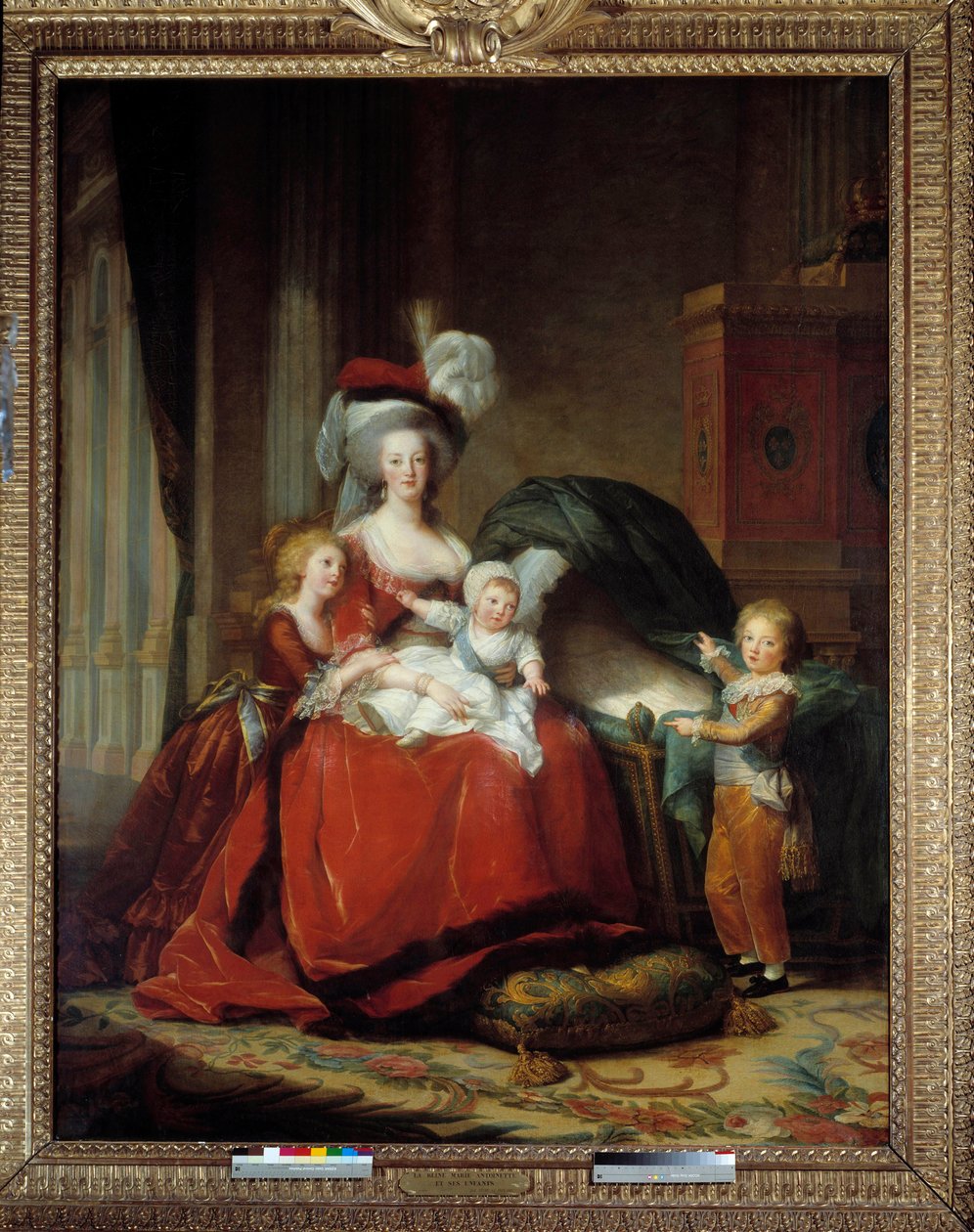 洛林-哈布斯堡的玛丽-安托瓦内特（Maire-Antoinette）（1755-1793）法国女王及其子女的画像 作者 伊丽莎白·路易丝·维吉·勒布朗