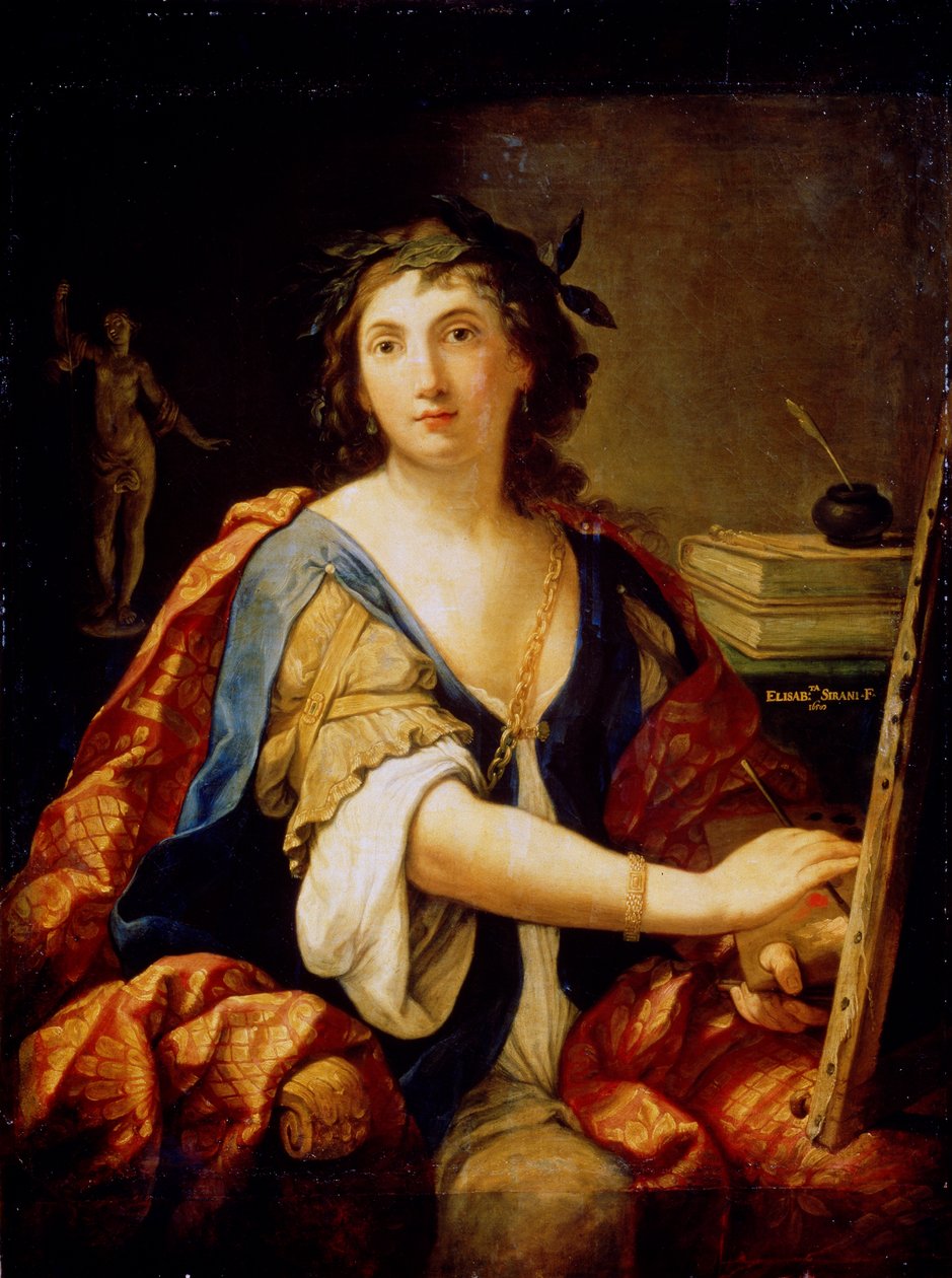 寓言绘画自画像，1658年 作者 伊丽莎白·赛拉妮（Elisabetta Sirani）