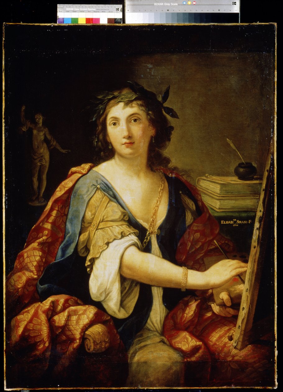 绘画寓言，自画像，1658年 作者 伊丽莎白·赛拉妮（Elisabetta Sirani）