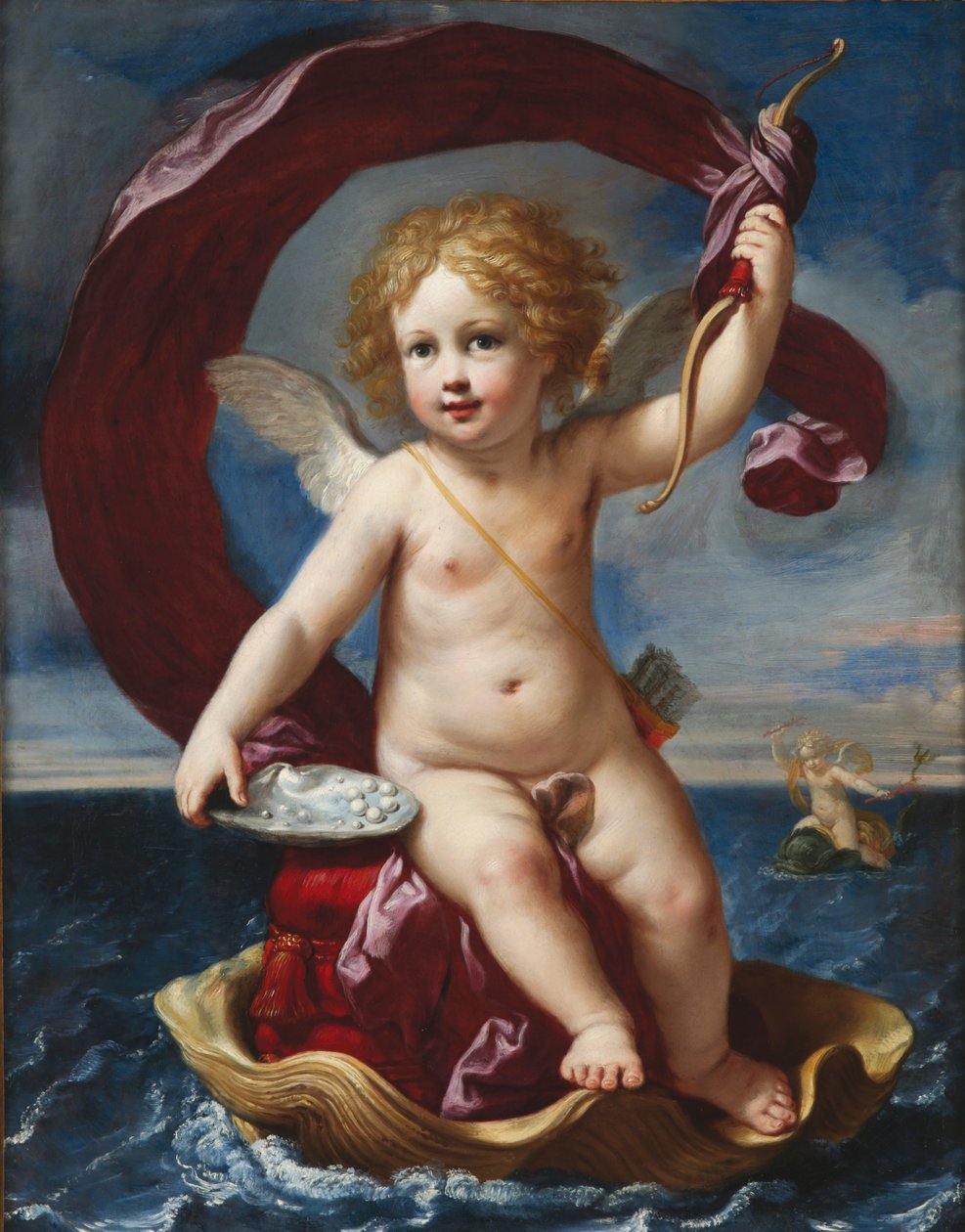 丘比特在海上的胜利 Amorino Medici, 1661年。 作者 伊丽莎白·赛拉妮（Elisabetta Sirani）