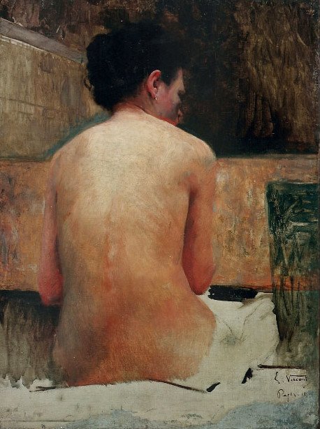 女性裸体，仰卧 作者 伊丽莎·维斯康蒂（Eliseu Visconti）