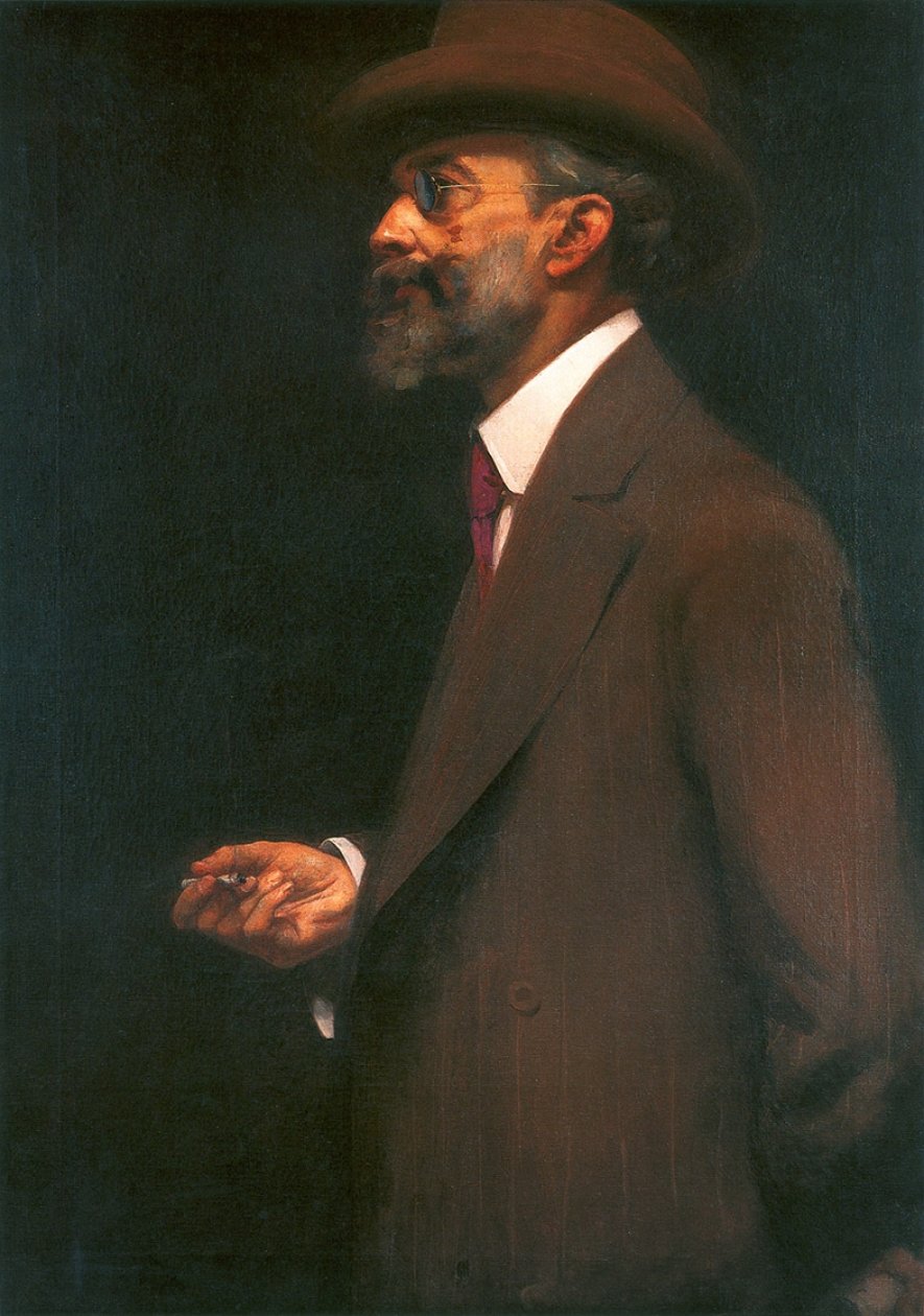 艺术评论家Luis Gonzaga Duque Estrada的肖像 作者 伊丽莎·维斯康蒂（Eliseu Visconti）