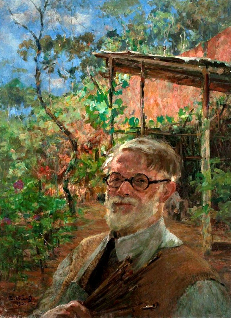 户外自画像 作者 伊丽莎·维斯康蒂（Eliseu Visconti）
