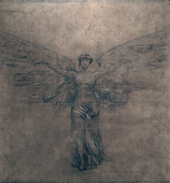 艺术 - 动画片转移里约热内卢市剧院的大悬垂 作者 伊丽莎·维斯康蒂（Eliseu Visconti）