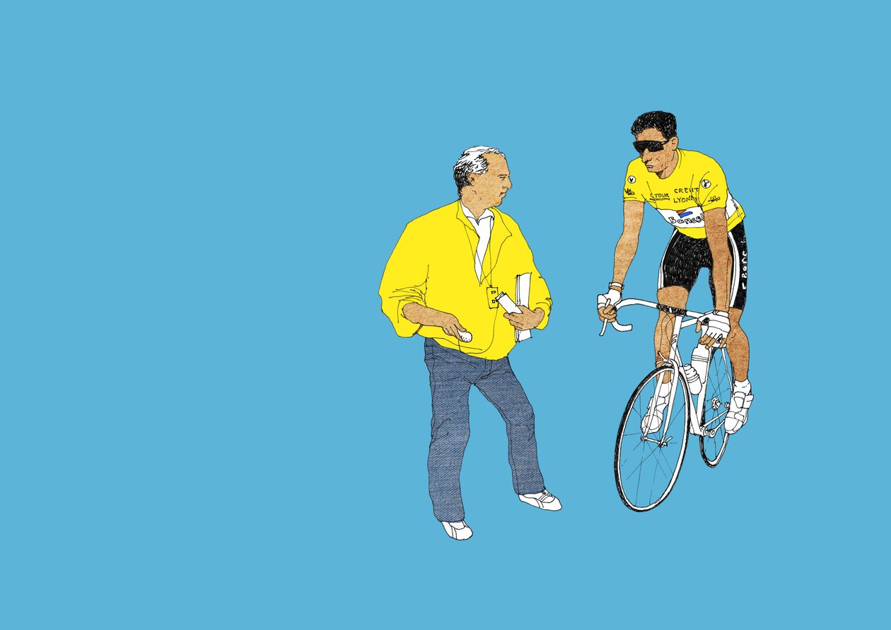 Indurain，2014（丝网印刷） 作者 伊丽莎·索思伍德（Eliza Southwood）