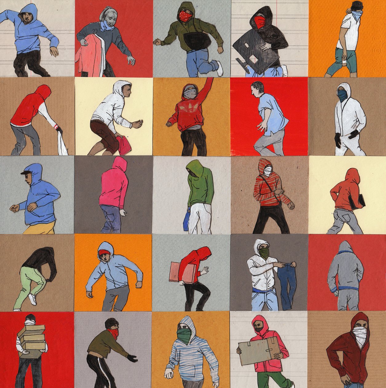暴徒，2014年（丝网印刷） 作者 伊丽莎·索思伍德（Eliza Southwood）