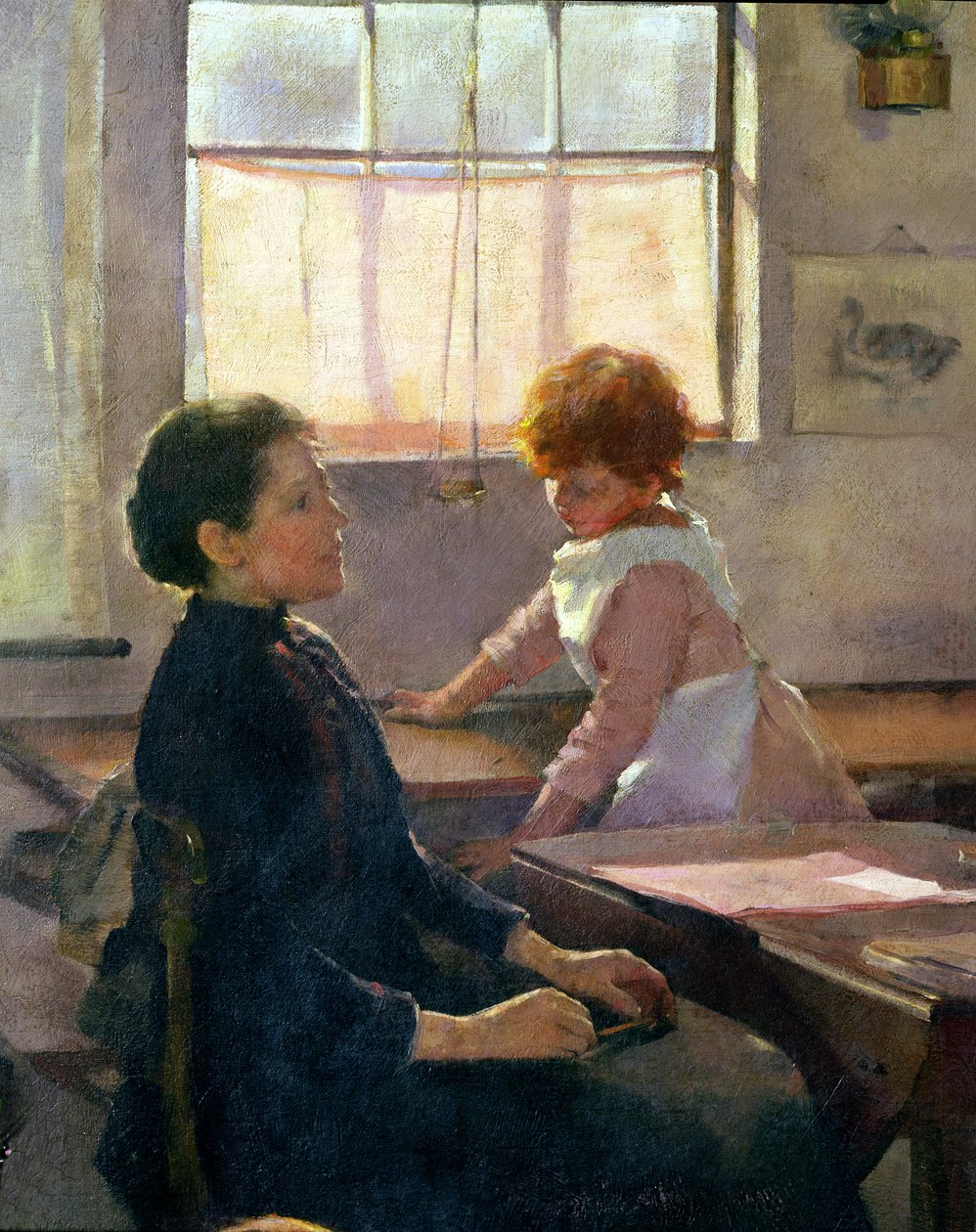 学校出局，1889年（细节77650） 作者 伊丽莎白阿德拉斯坦霍普福布斯