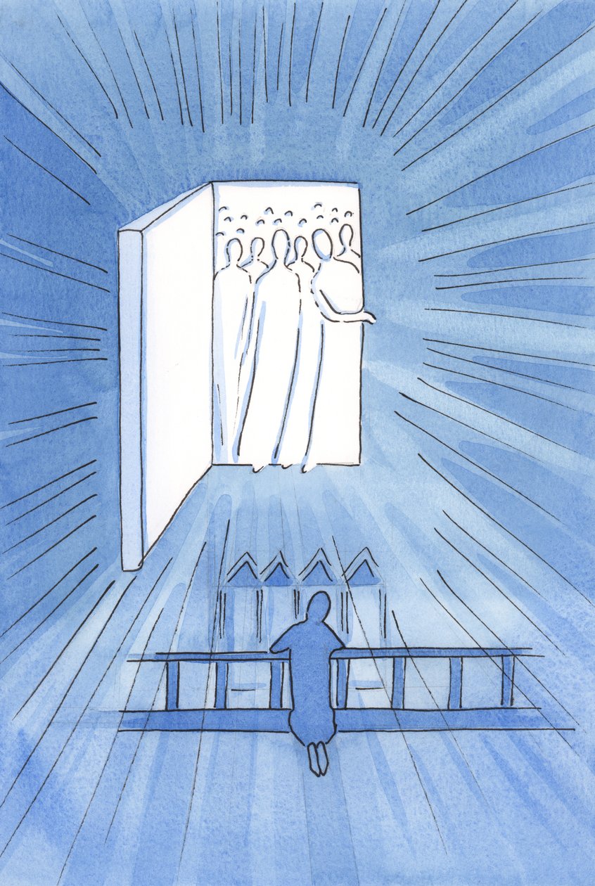 一座神社是通往天堂的“门”，2002年（带纸） 作者 伊丽莎白王