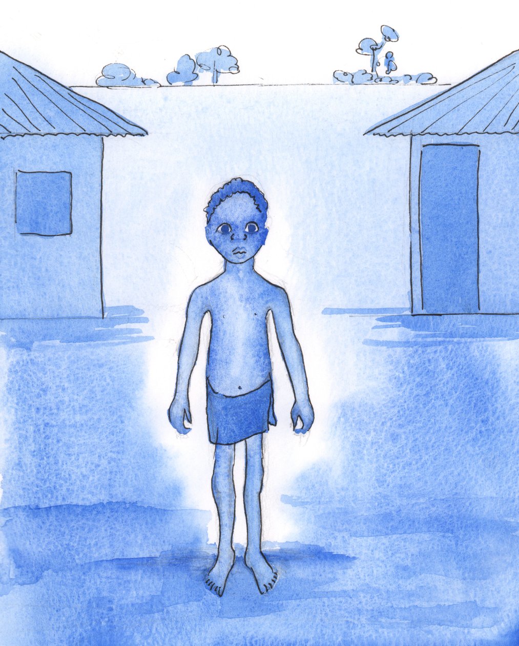 基督要求我们不仅要对造成贫困的不道德原因大声疾呼，而且要对危及灵魂的各种不道德的性行为和不贞行为大声疾呼，2004 年（纸面水彩画） 作者 伊丽莎白王