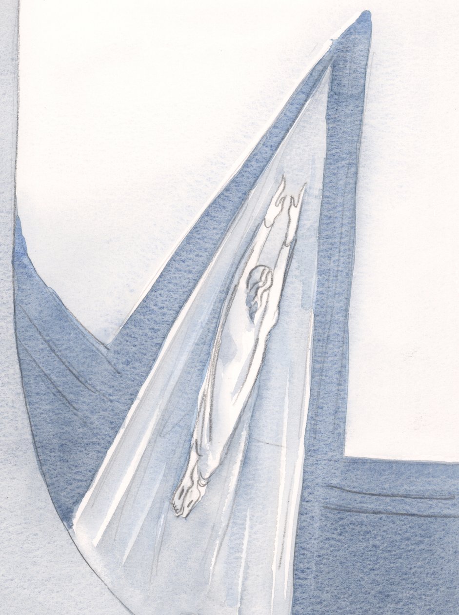 基督进入天国，身穿白袍，我们沿途走了。，2001年（纸上水） 作者 伊丽莎白王