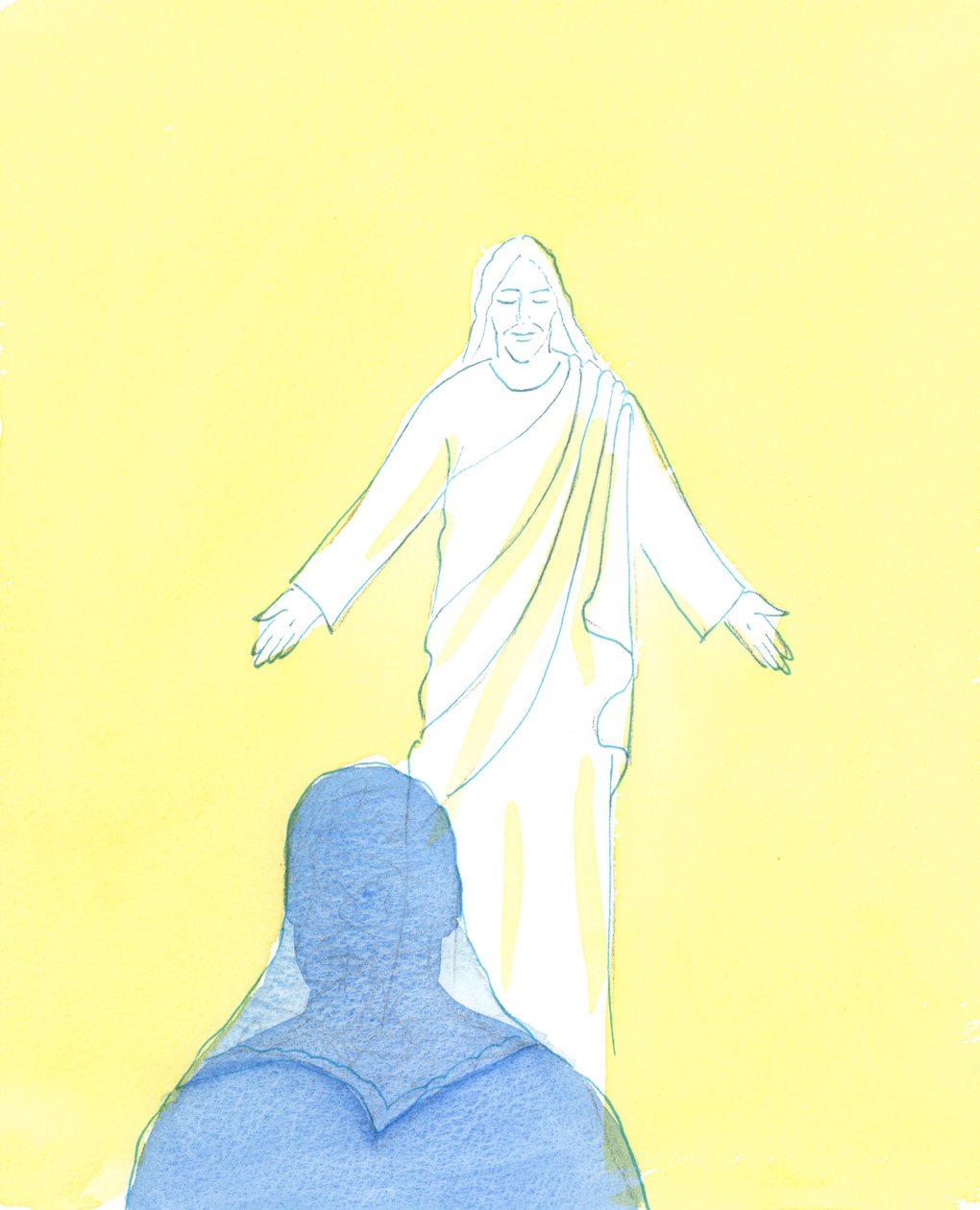 基督以极大的爱与温柔注视着我，当我表达我的爱与怜悯，2003年 作者 伊丽莎白王
