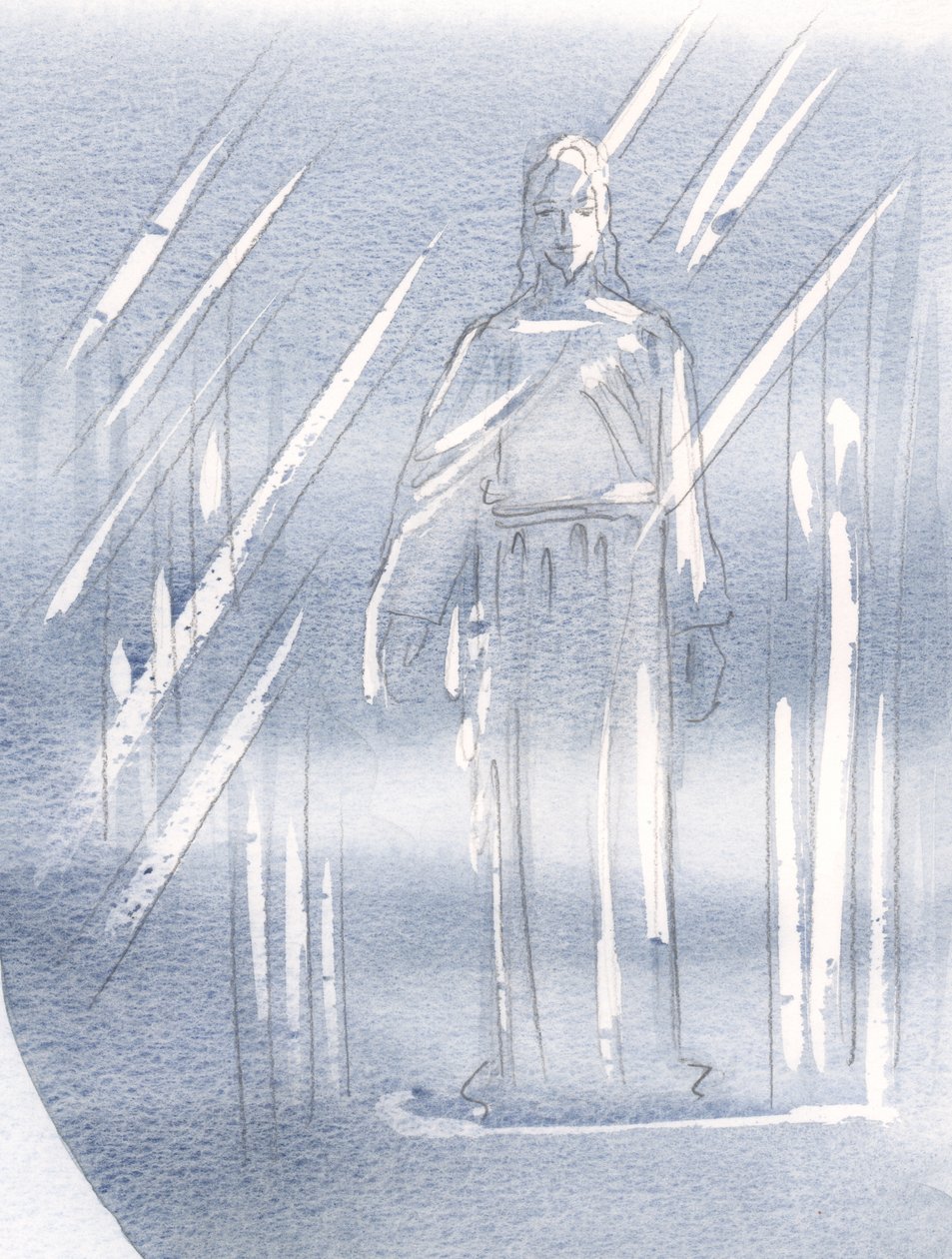 基督被藏在两个面纱的背后，2000年（纸上w - c） 作者 伊丽莎白王