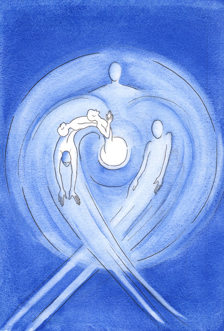 永恒的儿子，是玛丽的儿子，从圣父的热烈爱心中涌现出来，源于玛丽的生命，这是圣灵的力量，2002年（纸上有字） 作者 伊丽莎白王