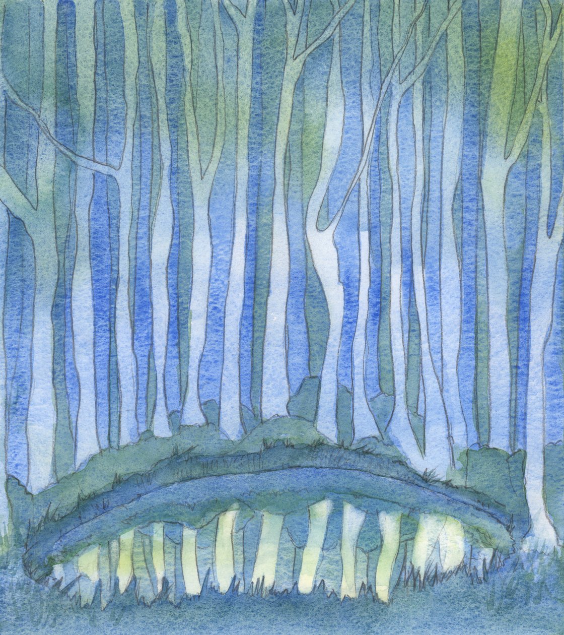 就像一个人看不见森林深处的深渊一样，没有人能“深思熟虑”上帝，2003年（纸上写有w - c） 作者 伊丽莎白王
