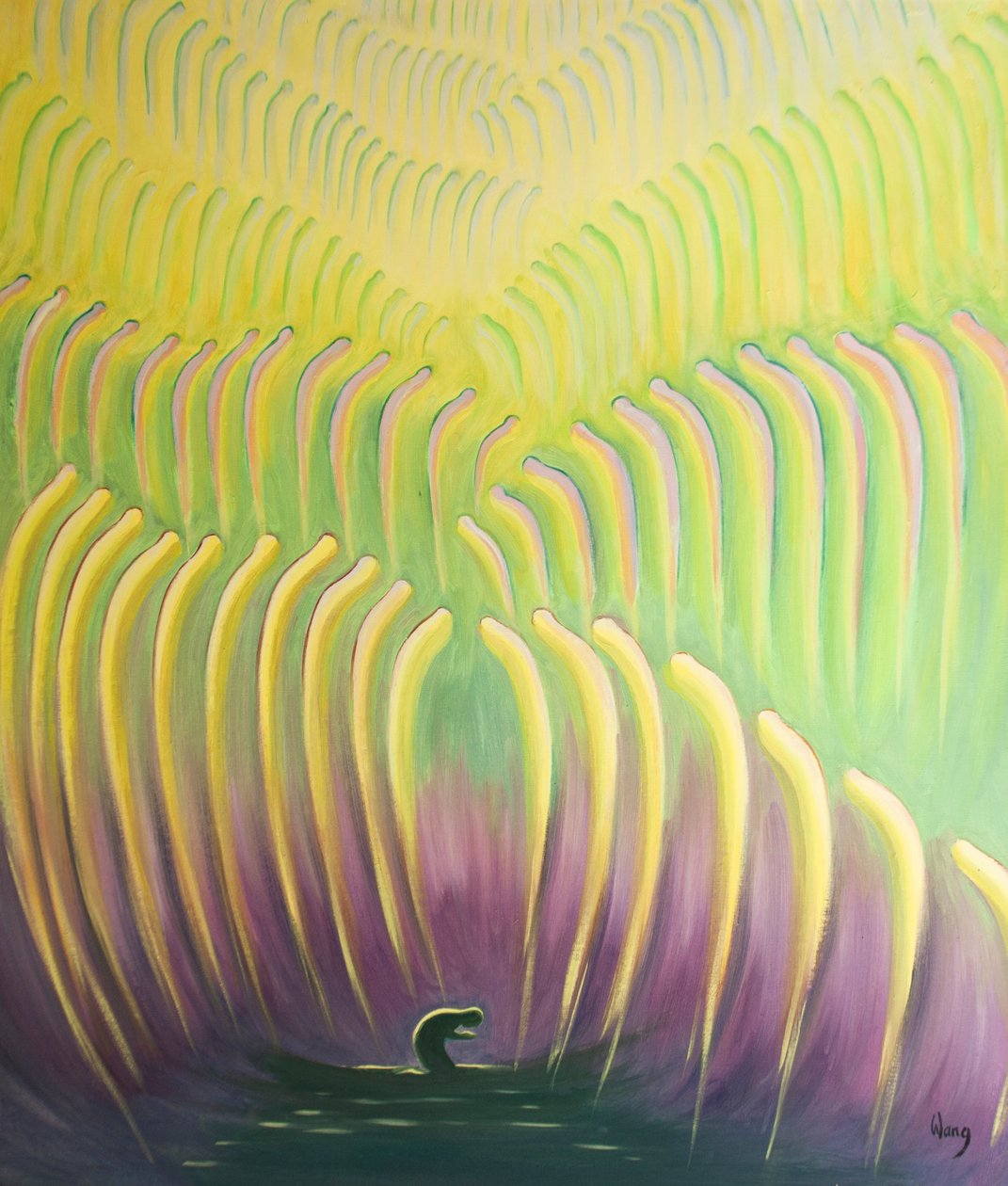 我们虔诚的祈祷和对上帝的奉献使我们与天使团结在一起，因为天使给了他们荣耀，2001年（船上有油） 作者 伊丽莎白王