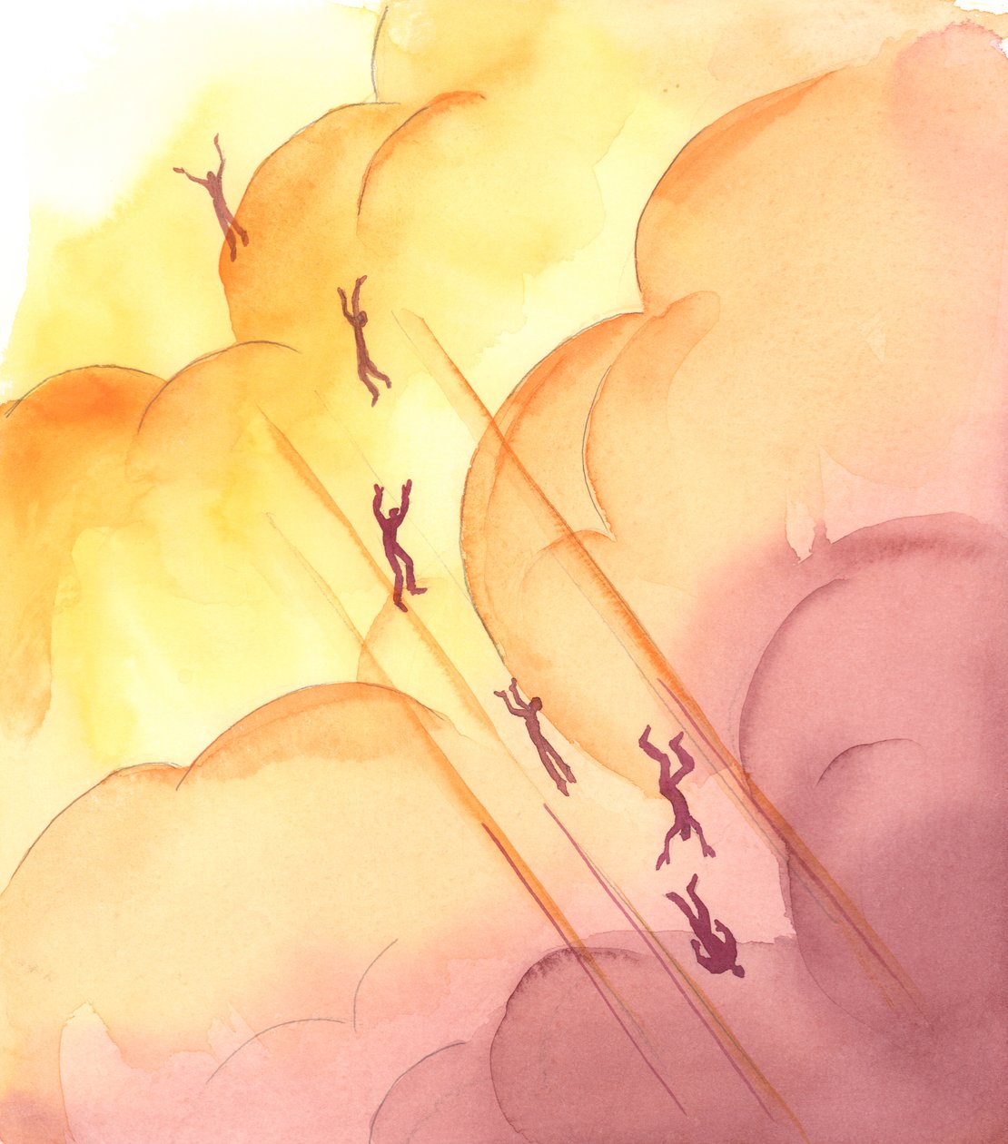 有些人拒绝爱上帝，2005 年（纸上水彩画） 作者 伊丽莎白王