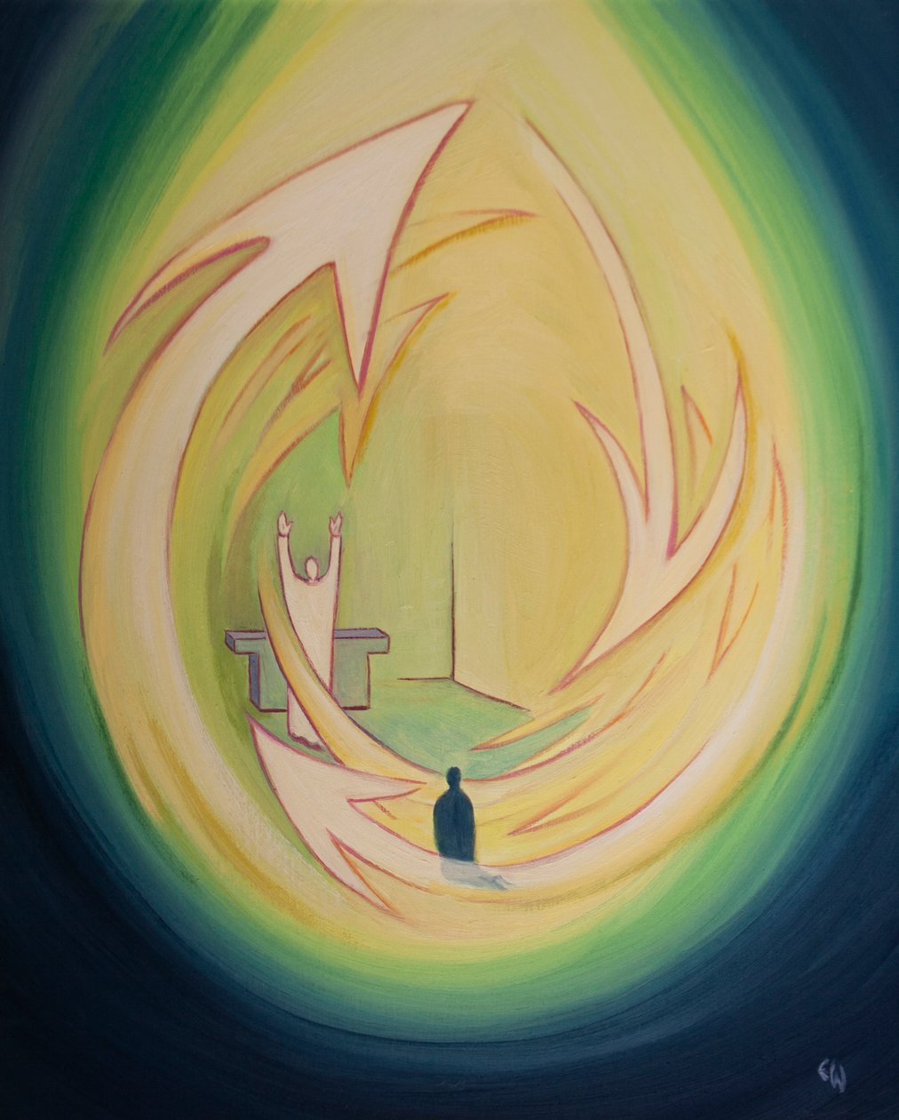 圣灵激励我们赞美基督，并在不断不断的“祈祷”中向父神赞美，2001年（船上供油） 作者 伊丽莎白王
