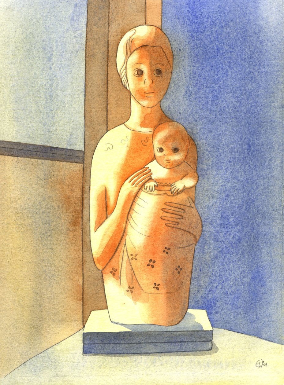 《圣母子》（2001年，带纸） 作者 伊丽莎白王