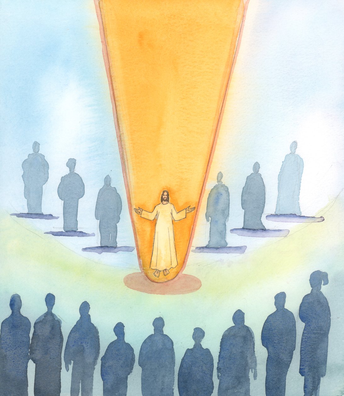 没有一种宗教比得上基督教，2005 年（纸上水彩画） 作者 伊丽莎白王