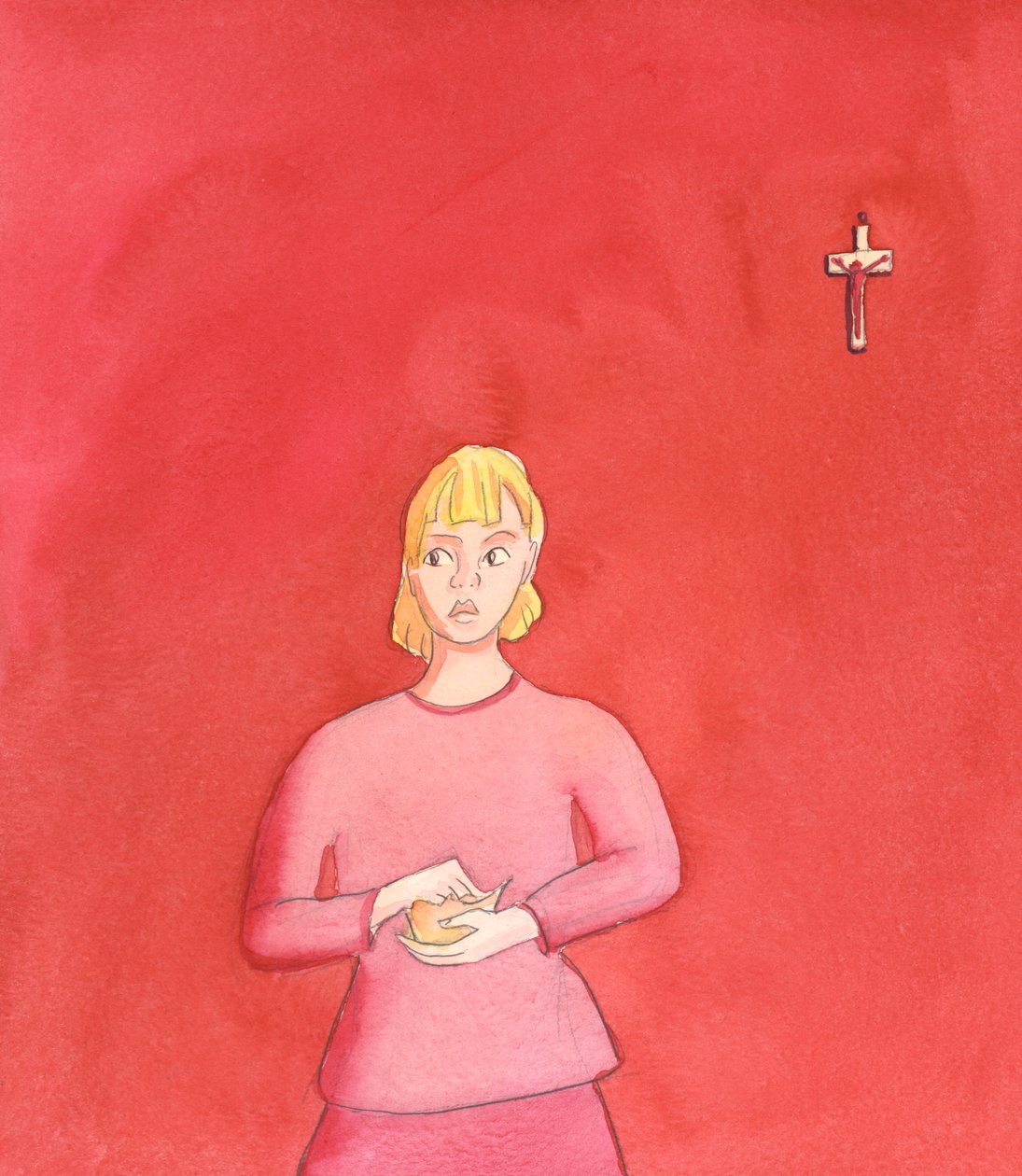 我们为自己的罪行忏悔是正确的，尤其是在四旬斋期间，2005 年（纸面水彩画） 作者 伊丽莎白王