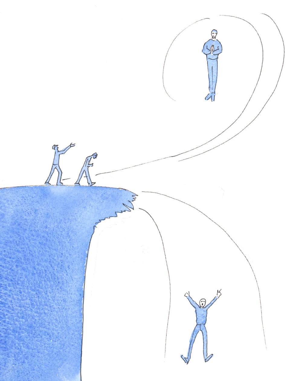 当我们死后，如果我们在弥天大罪中死去，再向上帝求助就为时已晚，2005 年（纸面水彩画） 作者 伊丽莎白王