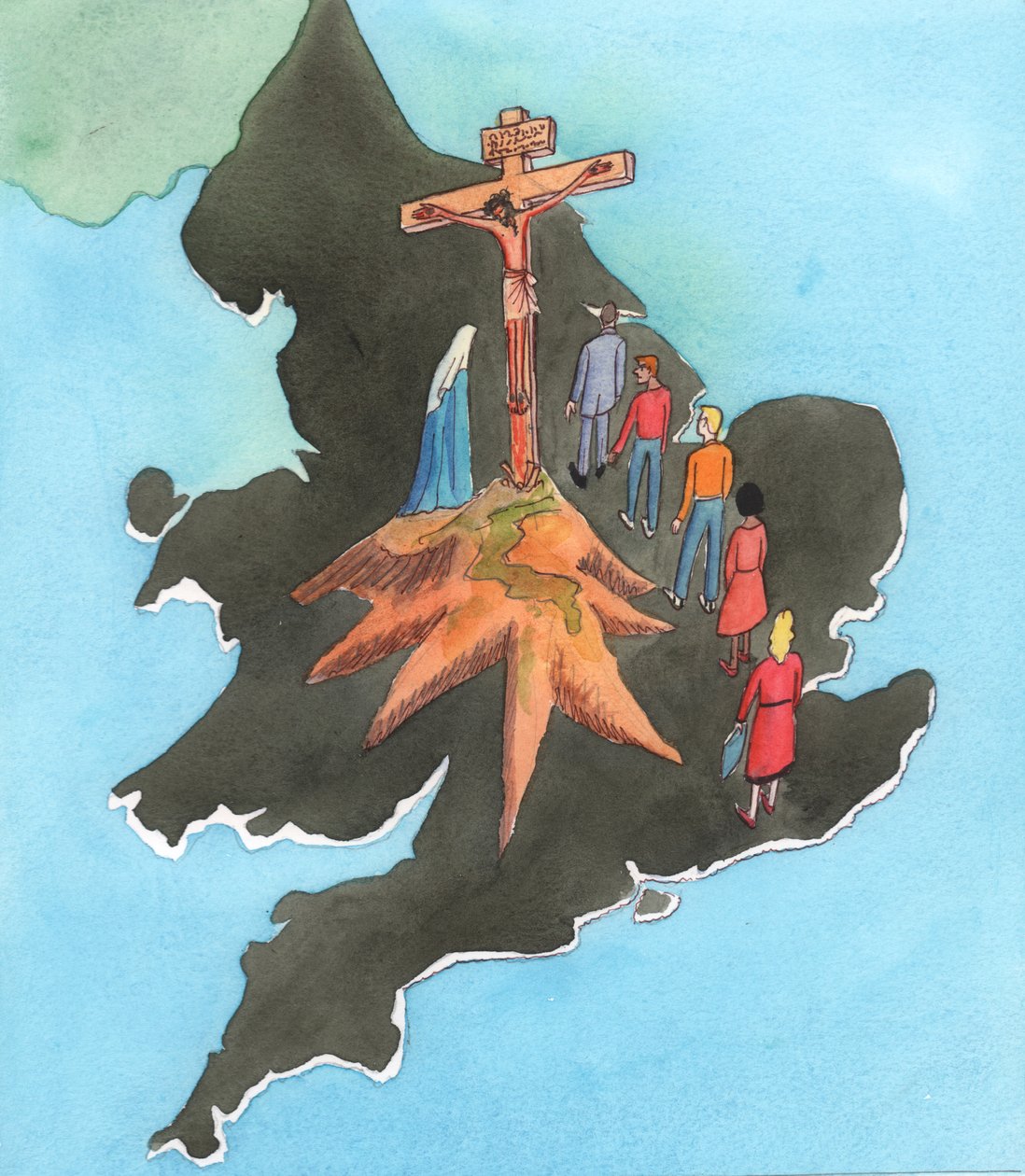 每当弥撒在我们国家中传播时，就好像Cal髅地出现在2002年英格兰的心脏地带（带纸面w - c） 作者 伊丽莎白王