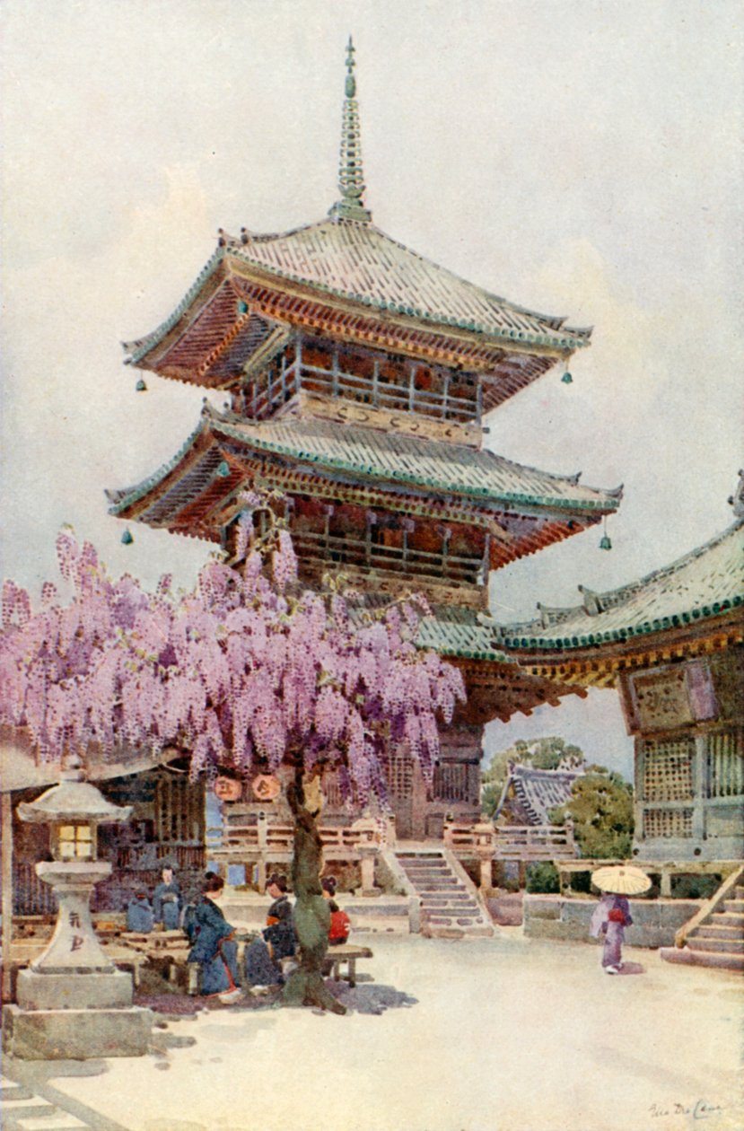 Wistaria, Kyomidzu（彩色石版画） 作者 艾拉·杜甘蔗