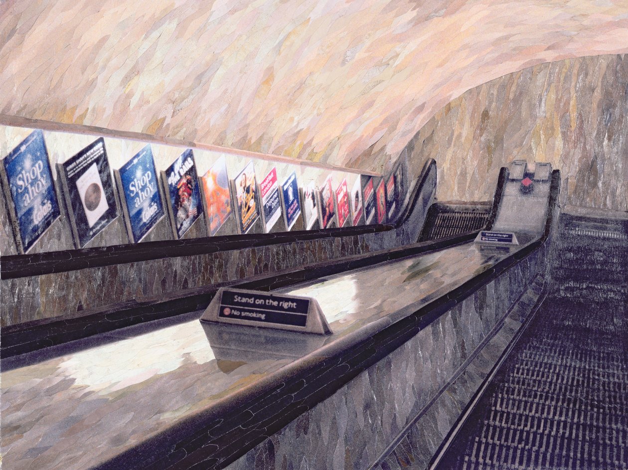 1999年附近的一个街头艺人（纸质马赛克拼贴画） 作者 艾伦·高拉（Ellen Golla）