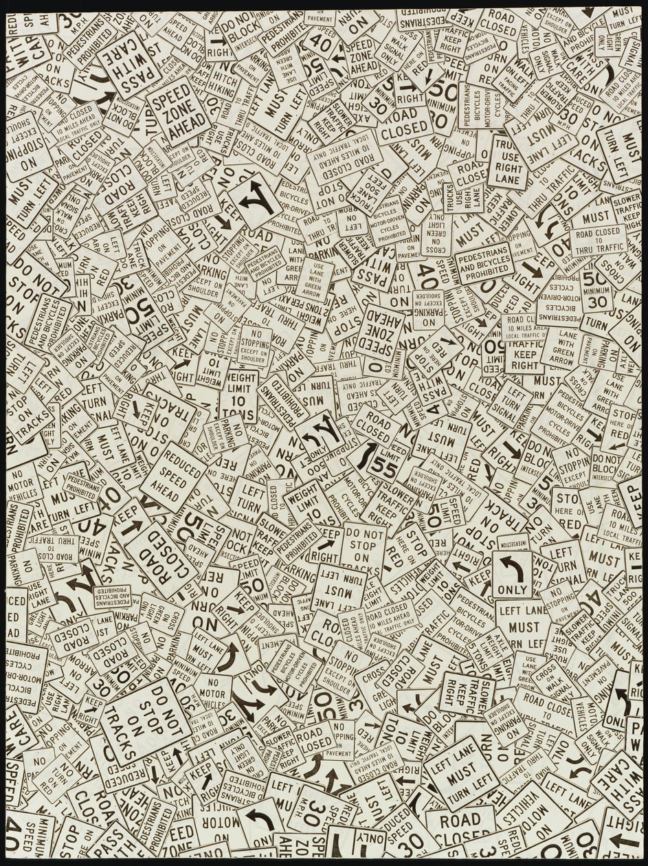 不要停留在曲目上，1993年（纸质拼接拼贴画） 作者 艾伦·高拉（Ellen Golla）