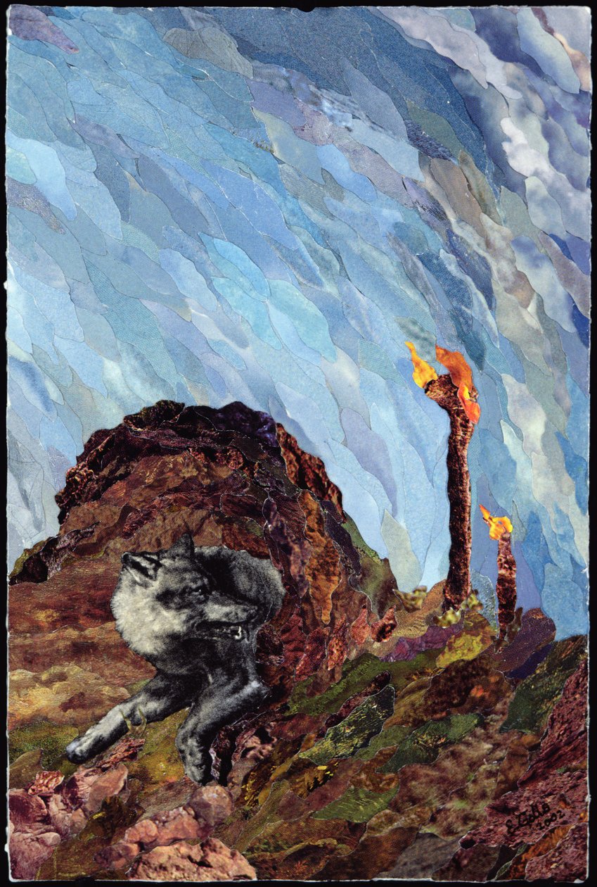 自我保护，2002年（纸质马赛克拼贴） 作者 艾伦·高拉（Ellen Golla）