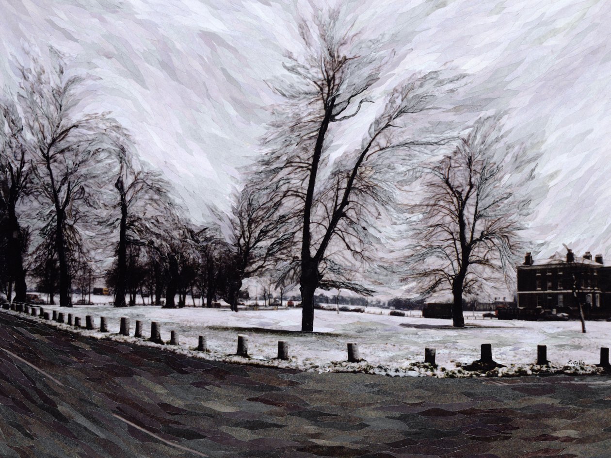 Westgrove，展望布莱克希思，1999年（纸质马赛克拼贴画） 作者 艾伦·高拉（Ellen Golla）