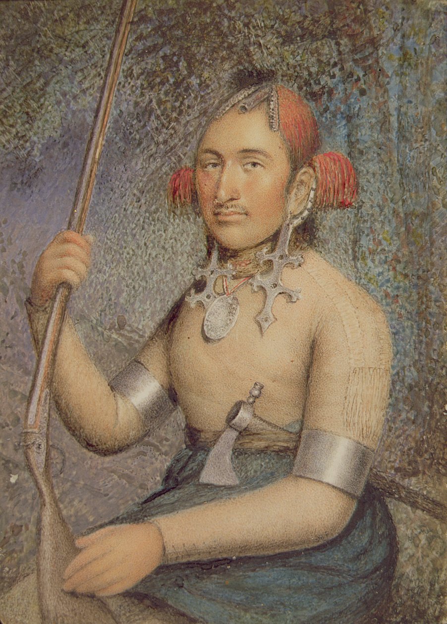 北美印第安酋长（布面油画） 作者 艾伦·夏普尔斯