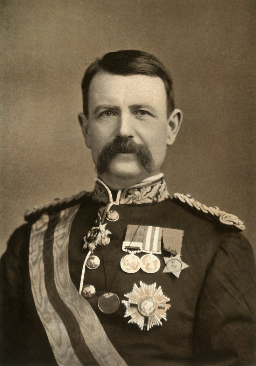 查尔斯-沃伦爵士中将，G.C.M.G."，1900年。 作者 埃利奥特和弗莱