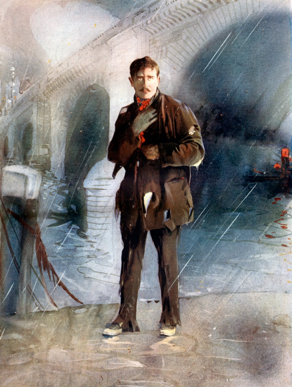 查尔斯·亨利·豪特里爵士（Charles Henry Hawtrey）在《火星的讯息》，c1902年。 作者 埃利斯和沃勒里