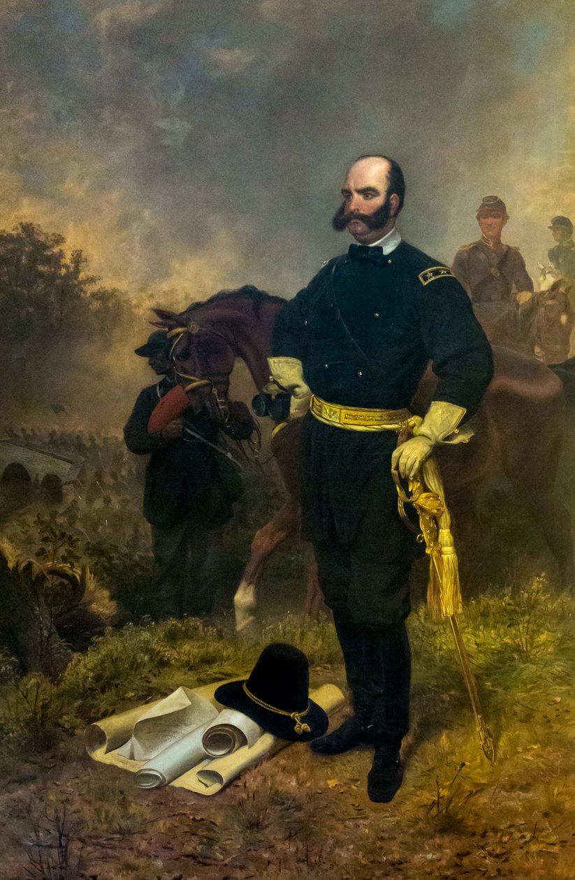 Antietam的Ambrose Burnside将军 作者 伊曼纽尔·戈特利布·洛伊茨