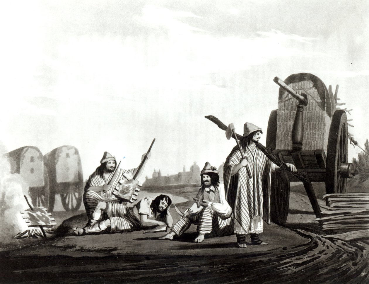 图库曼的高乔斯（Rustics），1820年 作者 Emeric Essex维达尔