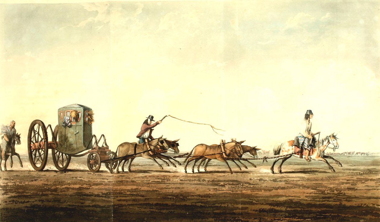 邮车，布宜诺斯艾利斯省，约 1818 年 作者 Emeric Essex维达尔