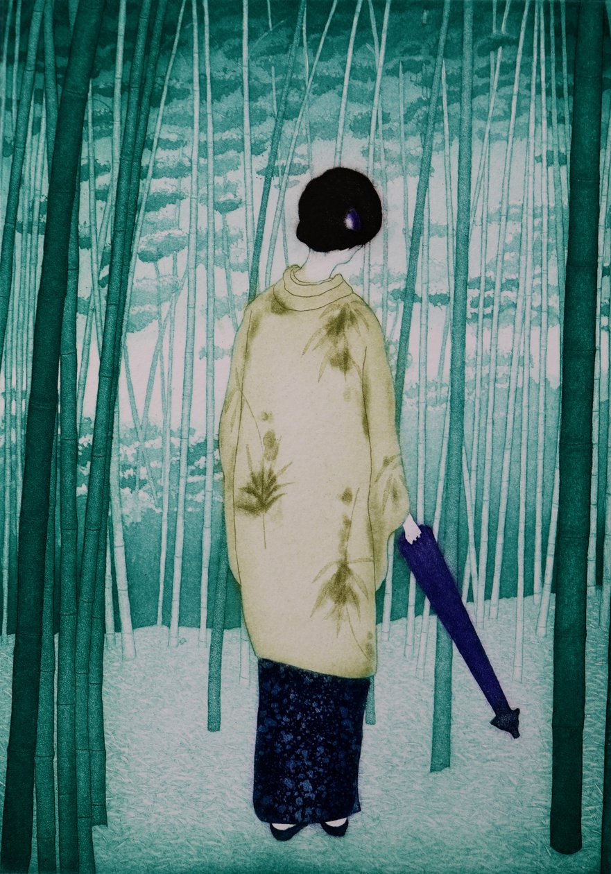 竹女》，2007 年（蚀刻版画） 作者 相田惠美子