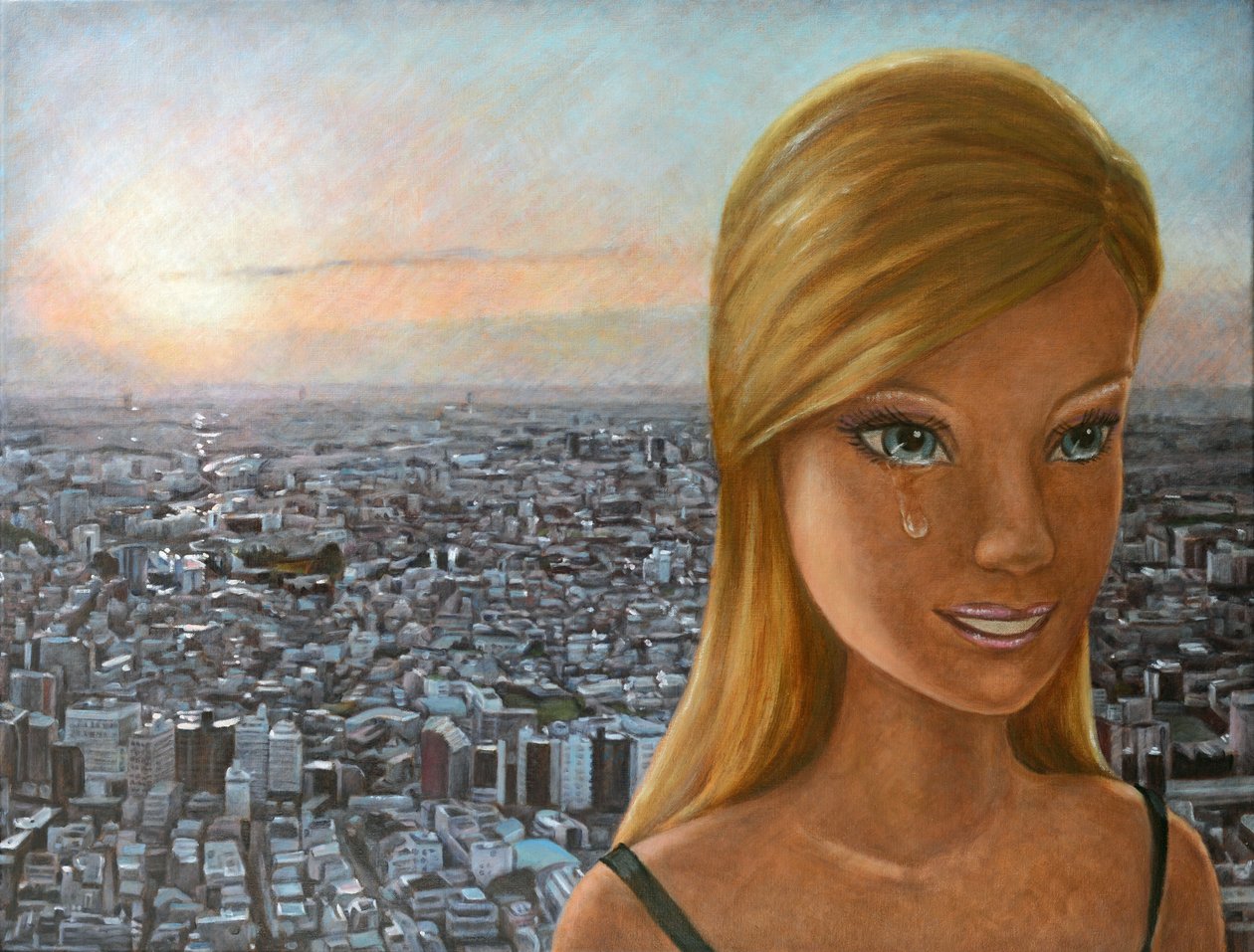 暮光中的芭比娃娃》，2012 年（布面油画） 作者 相田惠美子