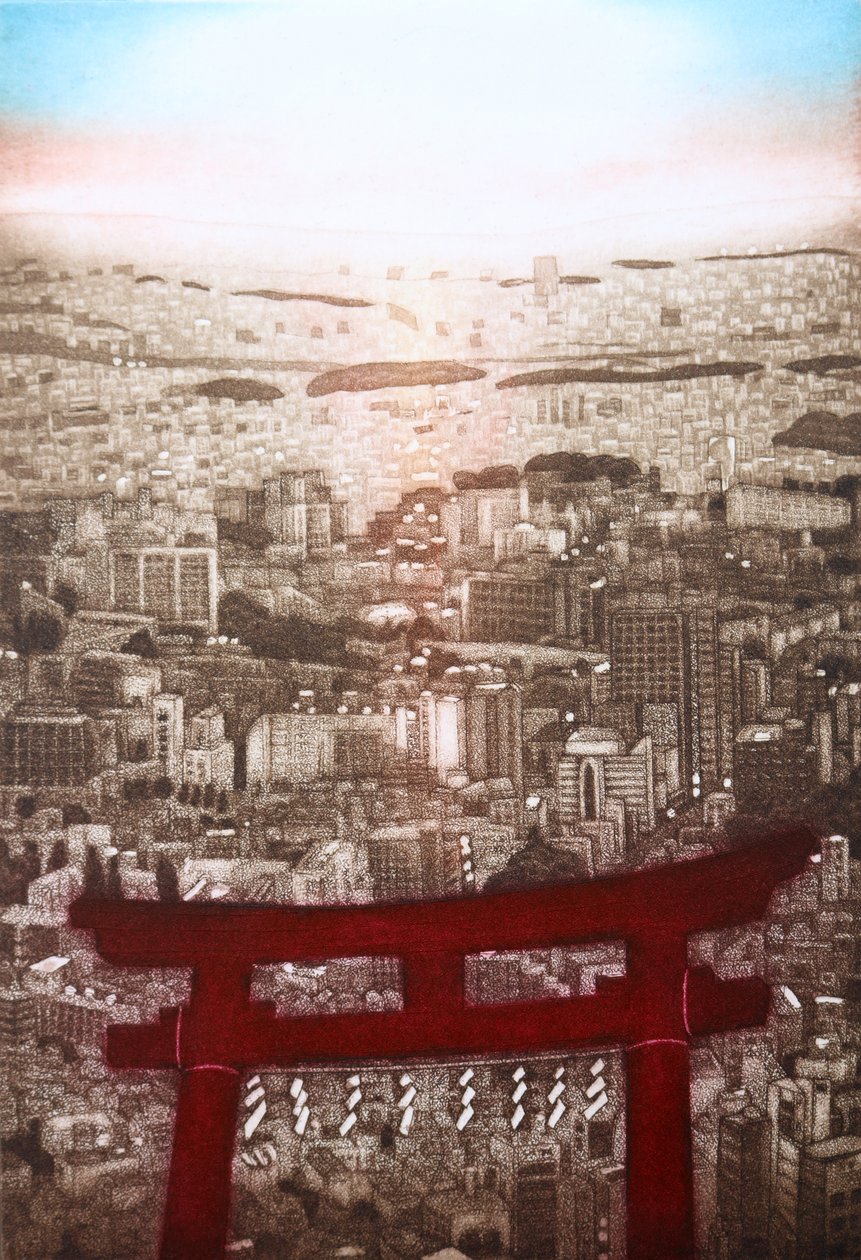 门，2009 年（蚀刻） 作者 相田惠美子