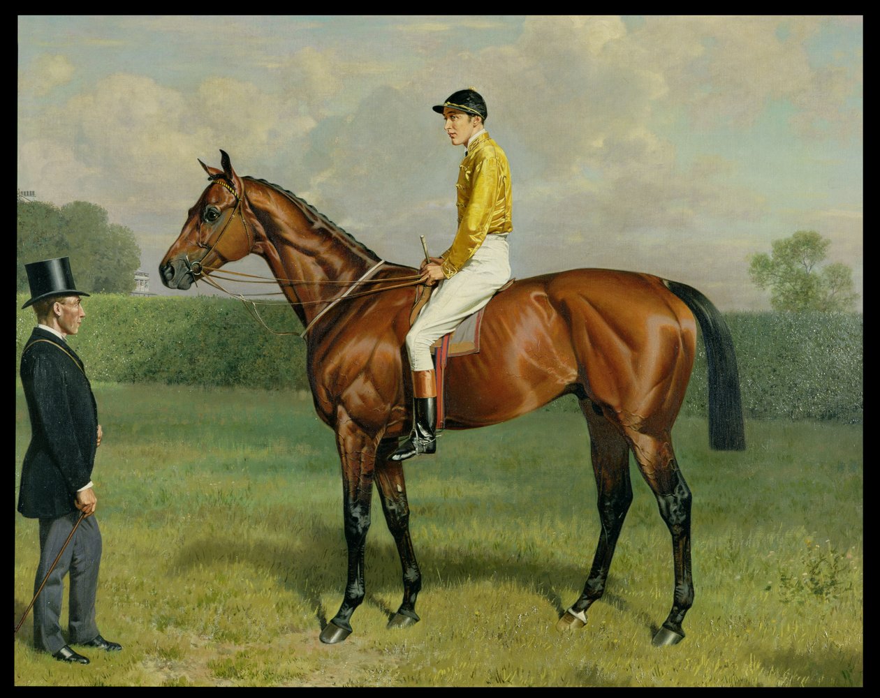 Ormonde，获得1886年德比，1886年的油画细节188204 作者 埃米尔·亚当