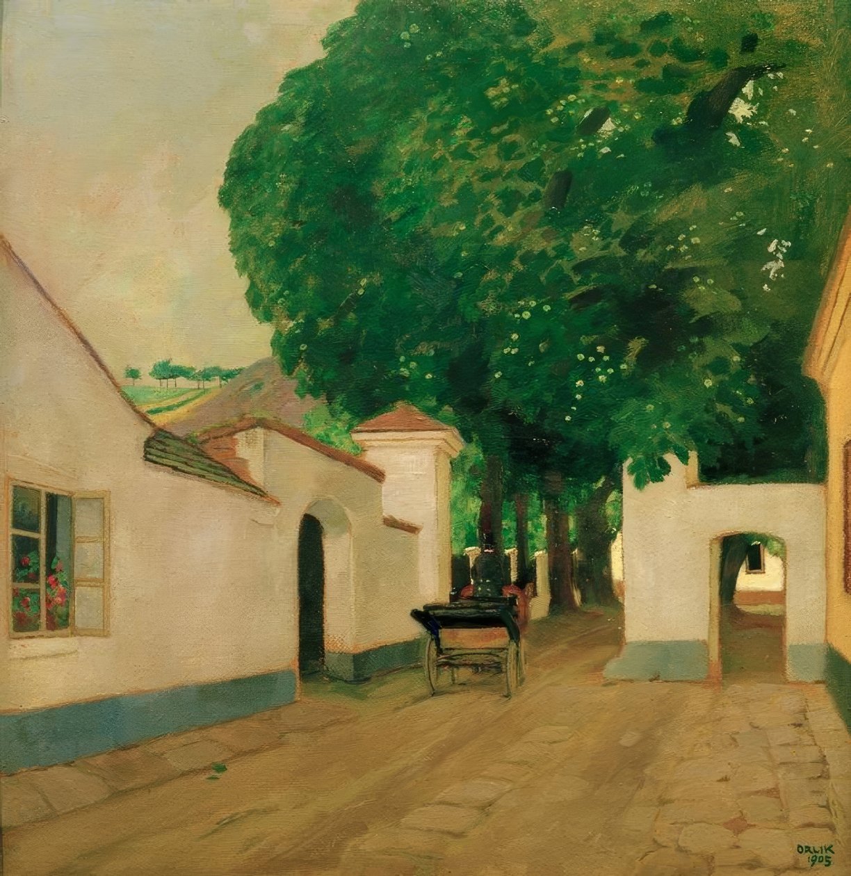 农场入口 作者 埃米尔·奥尔里克（Emil Orlik）