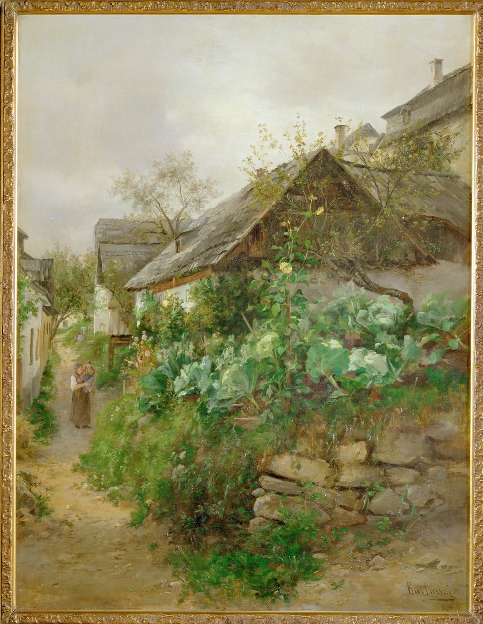 Krautgarten - 白菜地......（布面油画） 作者 埃米尔·巴巴里尼（Emil Barbarini）
