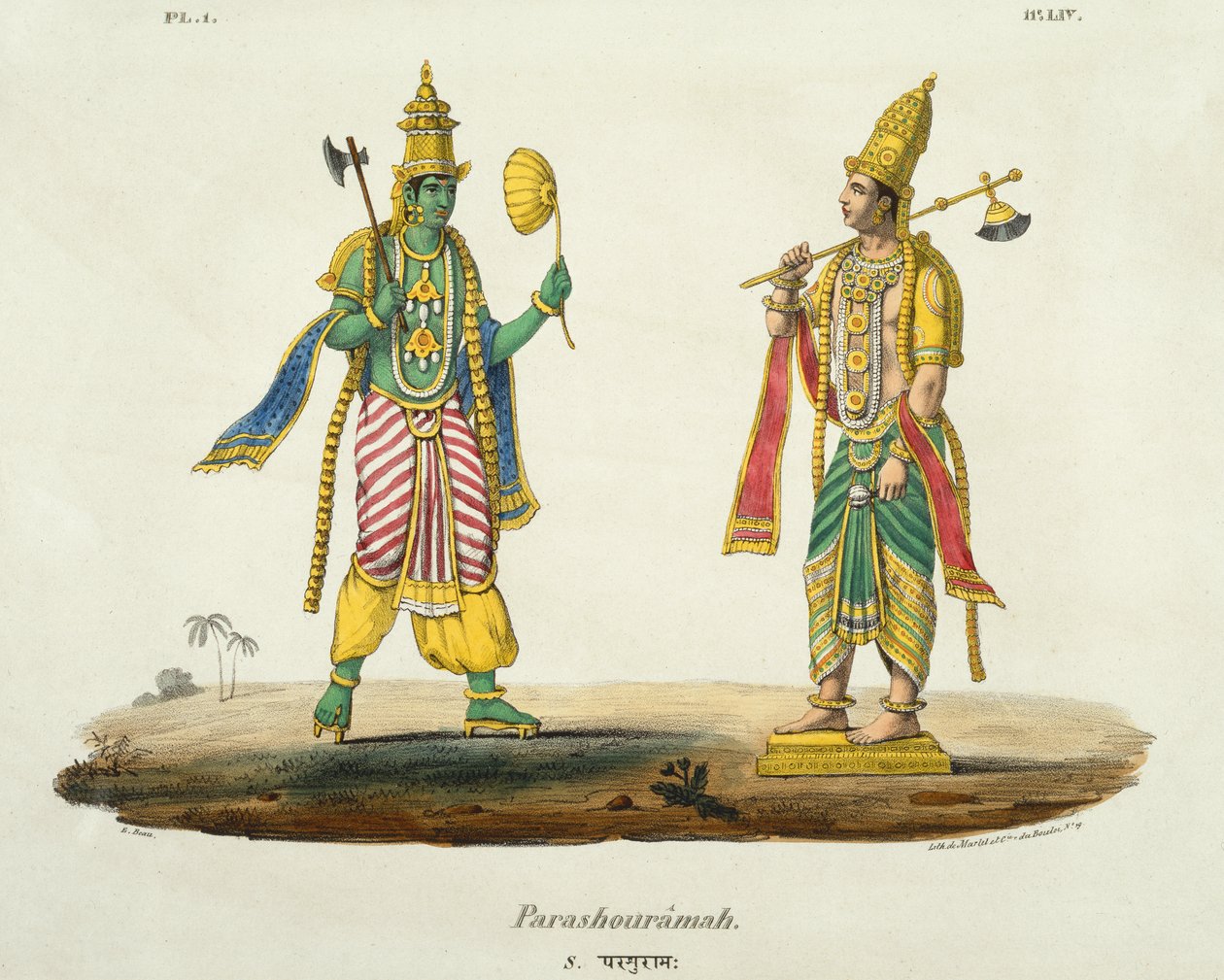 Parashurama，由de Marlet和du Bouloi雕刻 作者 埃米尔·波（Emil Beau）