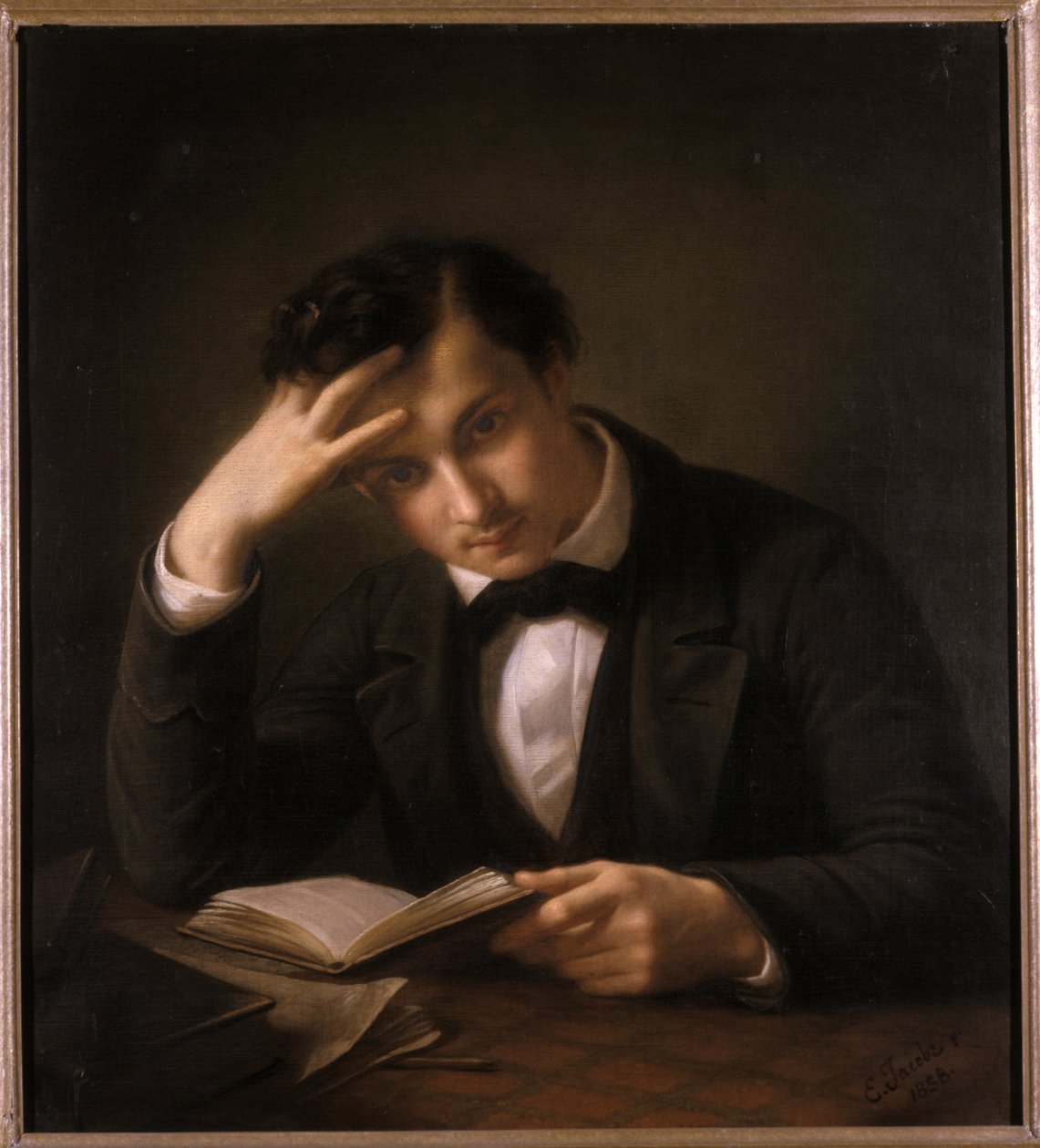 年轻的学生，1858年 作者 埃米尔·雅各布斯（Emil Jacobs）
