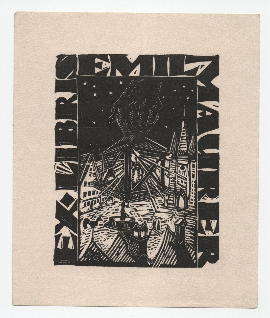 Ex Libris Emil Maurer（雕刻） 作者 