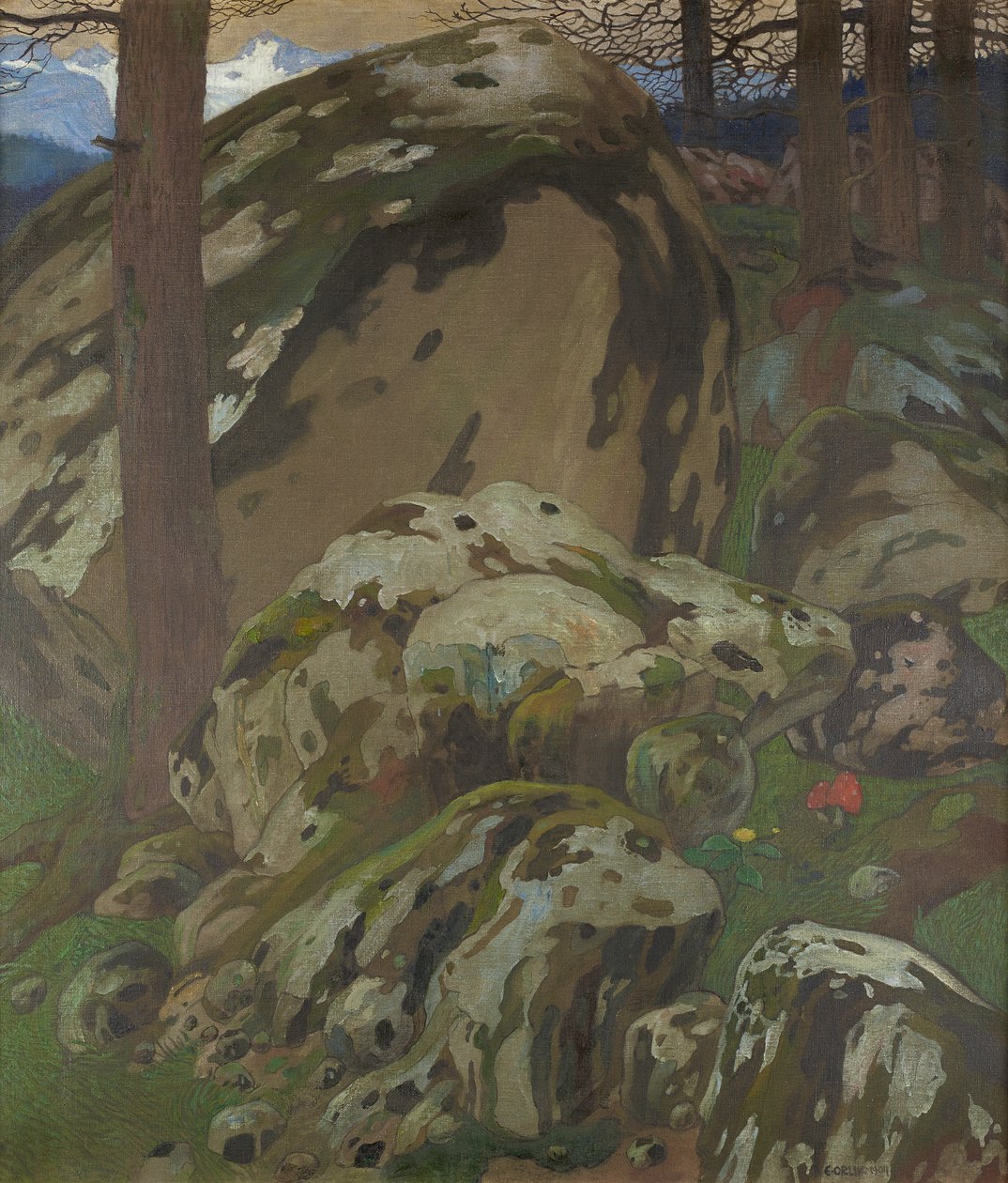 屋顶瓦片 作者 埃米尔·奥尔里克（Emil Orlik）