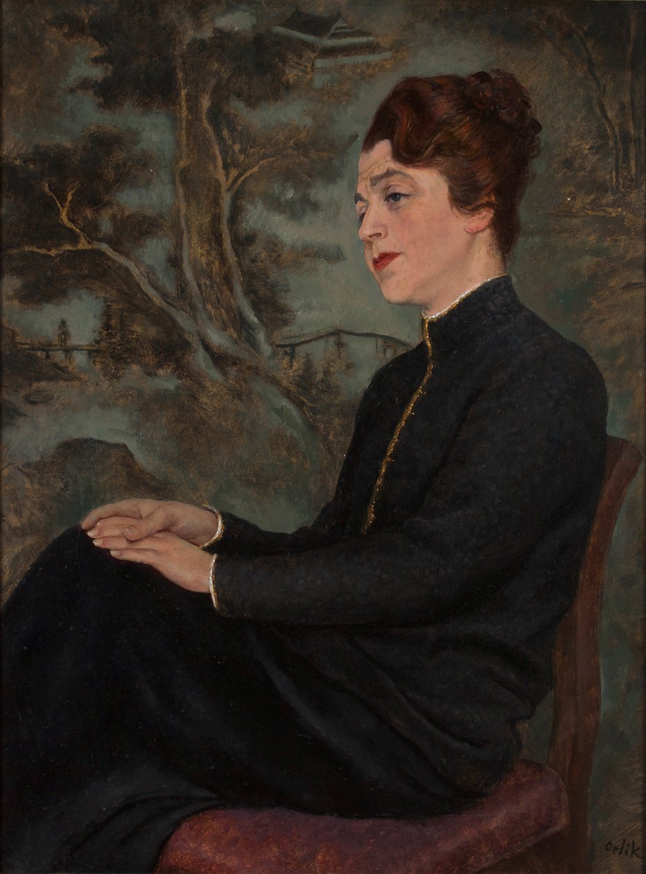 女士肖像 作者 埃米尔·奥尔里克（Emil Orlik）