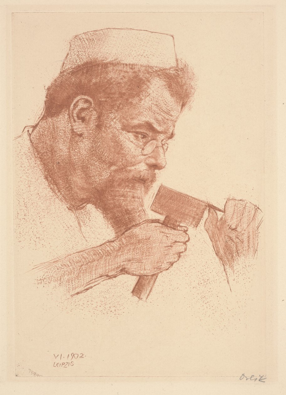 马克斯·克林格（Max Klinger）工作 作者 埃米尔·奥尔里克（Emil Orlik）