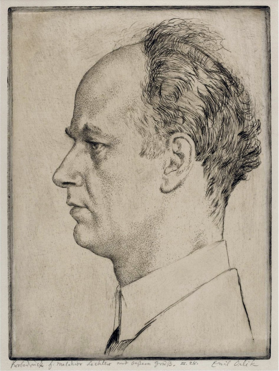 Wilhelm Furtwaengler (1886-1954)的肖像 - Orlik, Emil (1870-1932) - 1928 - 蚀刻画 - 39x31,5 - 私人收藏 作者 埃米尔·奥尔里克（Emil Orlik）
